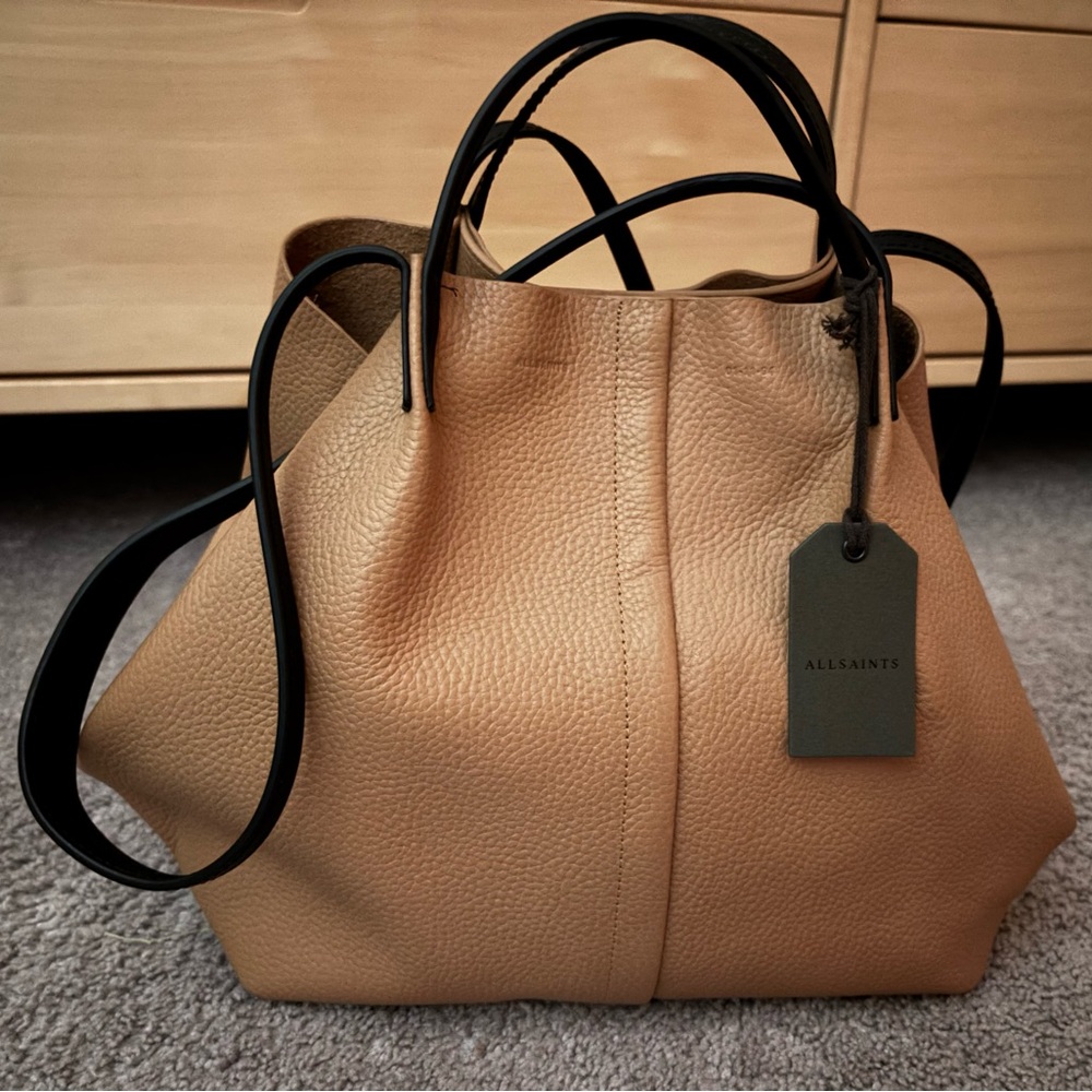 All Saints Tan Tote Bag
